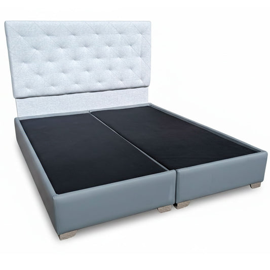 Cama capitoneada tapizada